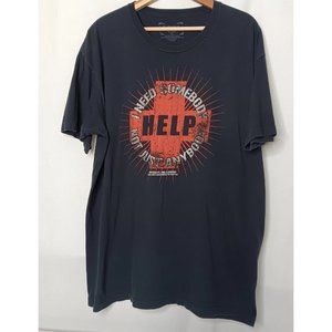 Paul McCartney HELP SOS Tour Dates 1993 Mens XXL T Shirt Black Rock Band Music